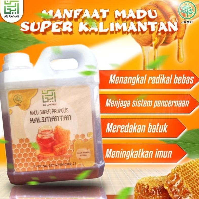 (Terbaru) Madu Kalimantan Plus Propolis Bee Pollen 1kg Ar Rayhan (Terlaris)