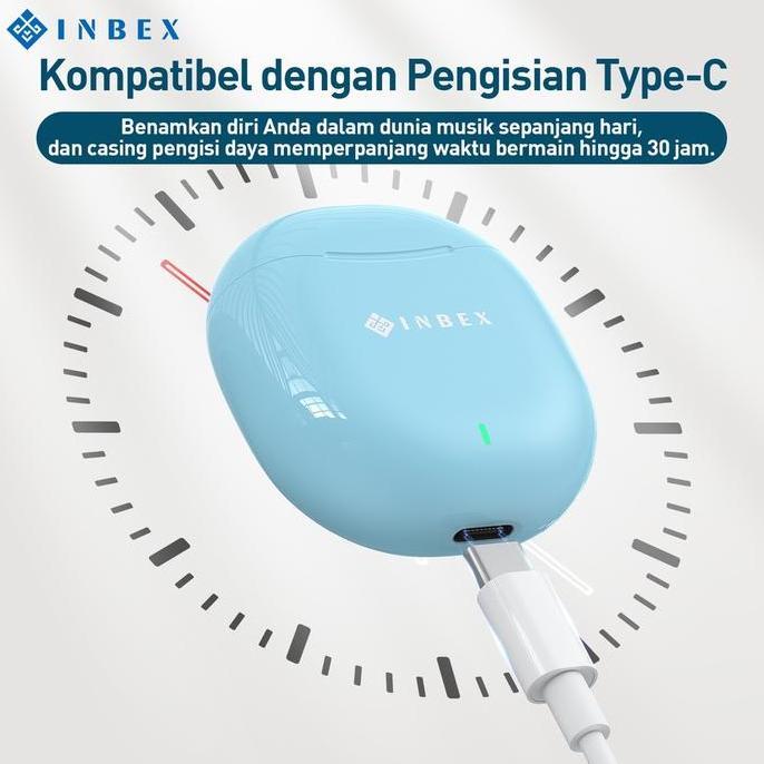 NEW INBEX TWS Headset V99 Earphone Bluetooth 5.0 Wireless HiFi Stereo