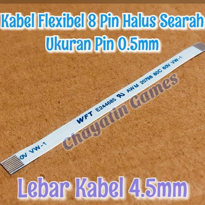 KABEL FLEXIBEL 8 PIN SEARAH HALUS PANJANG VARIAN UKURAN PIN 0.5MM PROMO TERBATAS