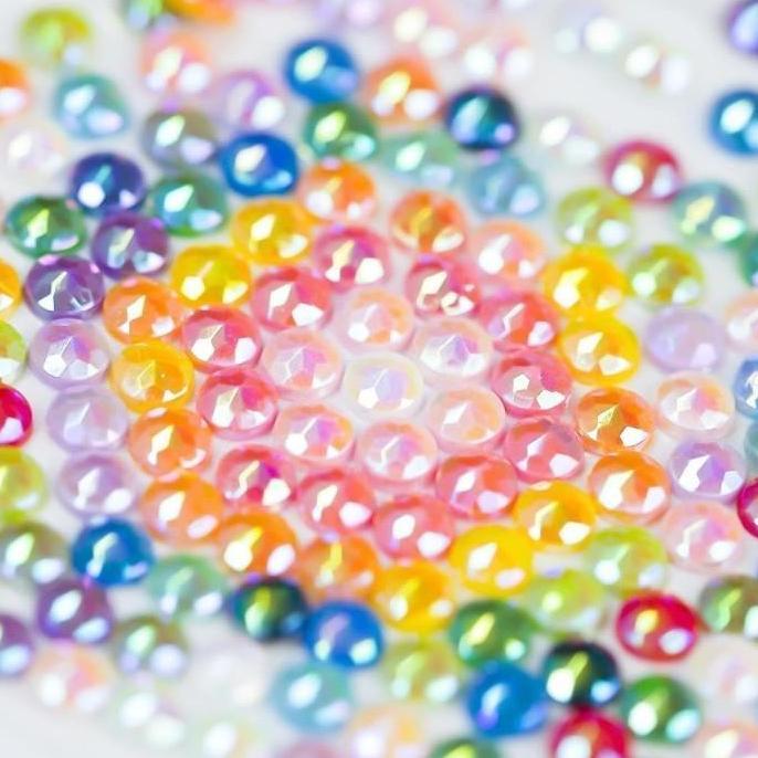 AB (Aurora Borealis) Diamond Painting Beads, 5D Diamond Drills Round 3