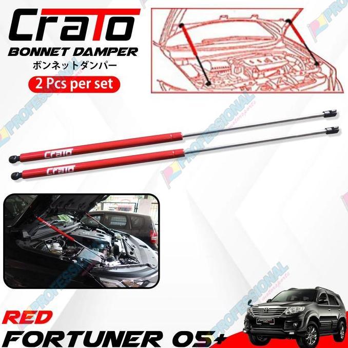 NEW - Aksesoris Shock kap mesin Hood Damper CRATO Fortuner VNT 05-15 Sustec