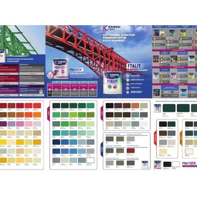 KANSAI FTALIT KF-15 STATIC LIGHT GREEN CAT BESI & KAYU WARNA HIJAU