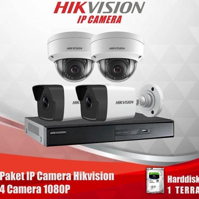 Promo Paket Cctv Ip Camera 4 Channel 2Mp Hikvision Paket Cctv 4 Ch Ip Camera