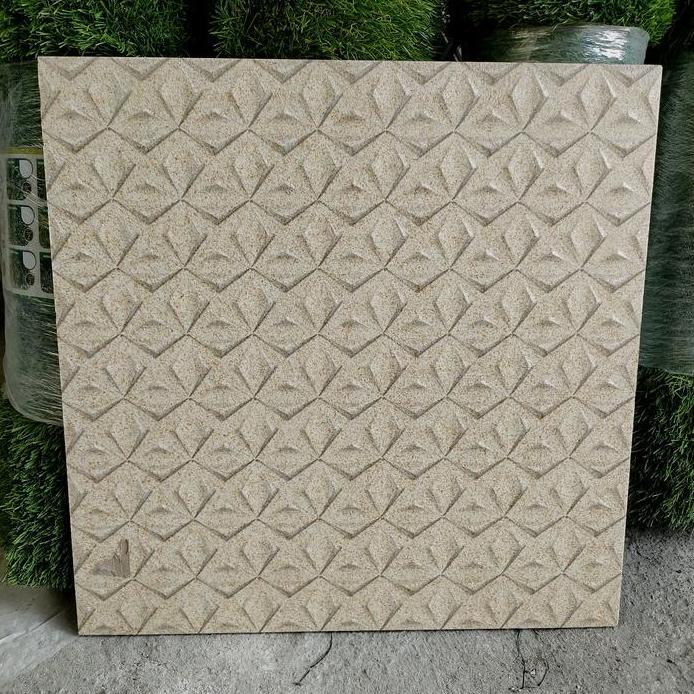 KERAMIK LANTAI 40X40 MATT KASAR CREAM ABU-MULIA