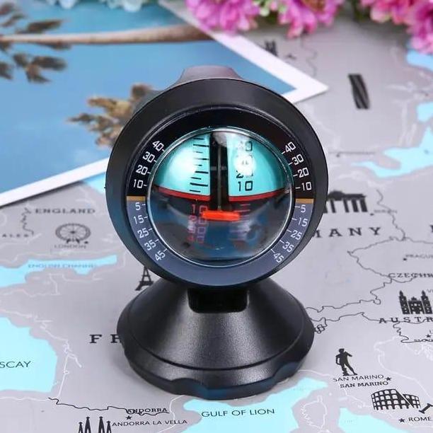 Indikator Pengukur kemiringan mobil Car Compass Inclinometer Angle