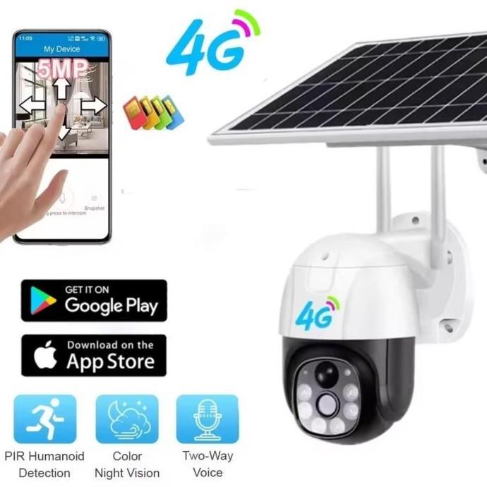 Murah Kamera Cctv 4G Sim Card Tenaga Surya / Solar Panel Support Cloud