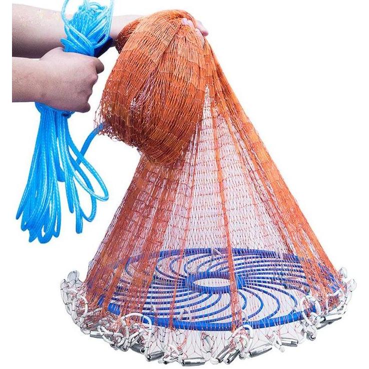 OSCHAR Jala Ikan Lempar Nilon Jala Ikan Dan Udang Siap Pakai Net Cage