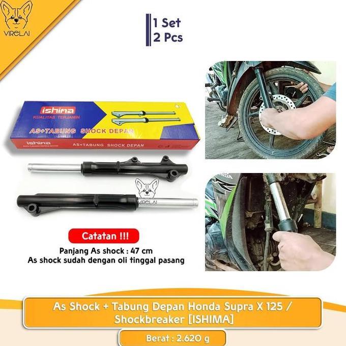 As Shock + Tabung Depan Supra X 125 / Shockbreaker [ISHIMA]