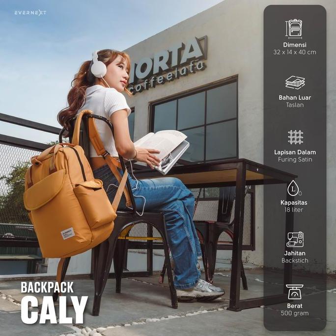 HEMAT LUAR BIASA EVERNEXT Tas Ransel Wanita Tas Punggung Laptop Backpack Cally Tas Sekolah Tas Kulia