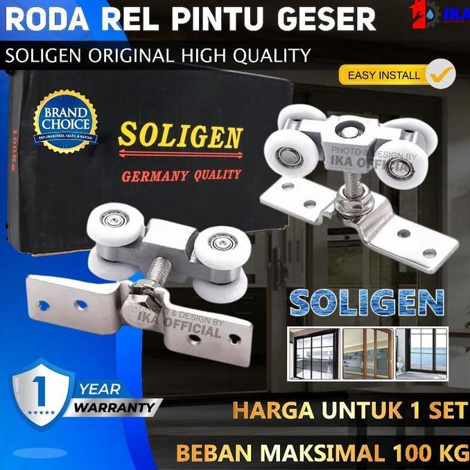 BLOCHEA Roda Rel Pintu Geser Sliding / Roda Rel Pintu Dorong SOLIGEN / Roda rel pintu dorong geser S