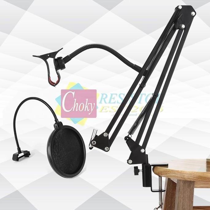 Paket Microphone BM800 Full Set Plus Soundcard V8 +