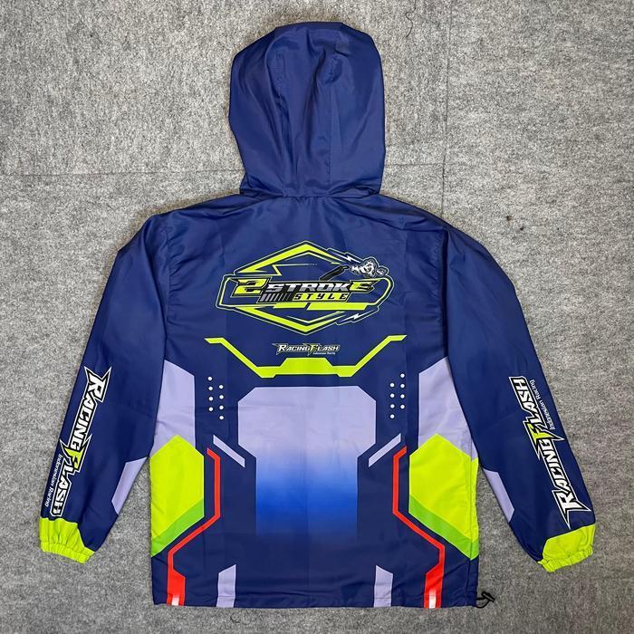 Jaket Racing 2Stroke/Jaket Racing Flash Bahan Parasut/Jaket Racing Parasut Waterproof Original Dan T