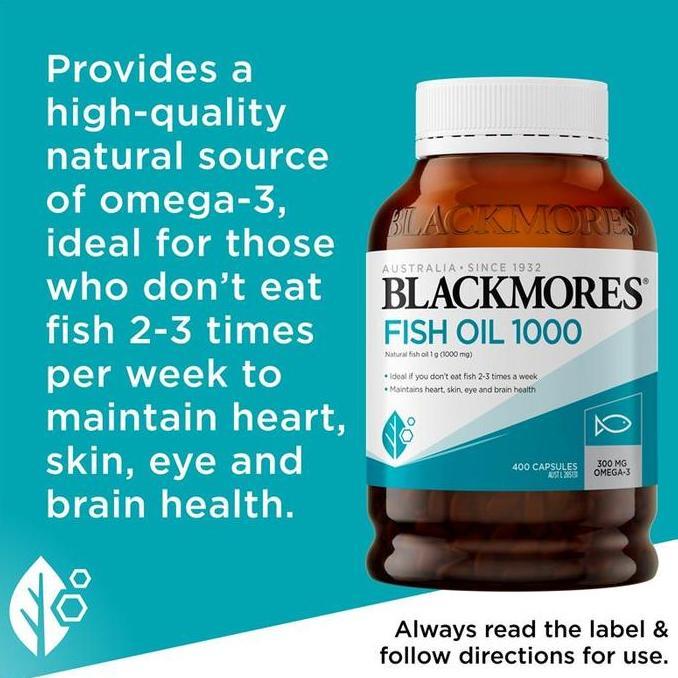Bitamin- Blackmores Fish Oil 1000Mg Omega 3 - 400 Caps