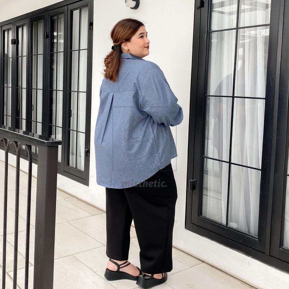 Kemeja Wanita Harper Shirt/ Kemeja Jumbo/ Kemeja Big Size/ Kemeja Plus Size/ Kemeja Linen Jumbo/ Kem