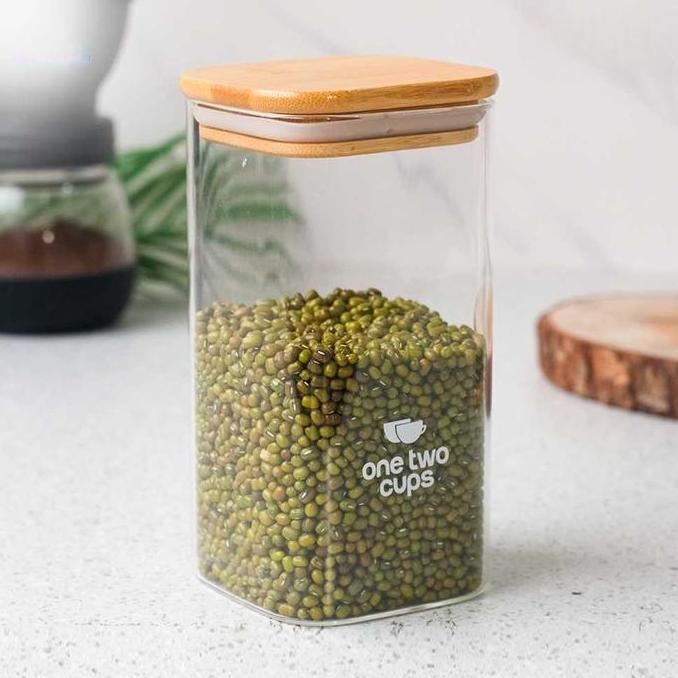 Toples Kaca Kedap Udara Besar Kecil Estetik Tutup Kayu Unik Lebaran