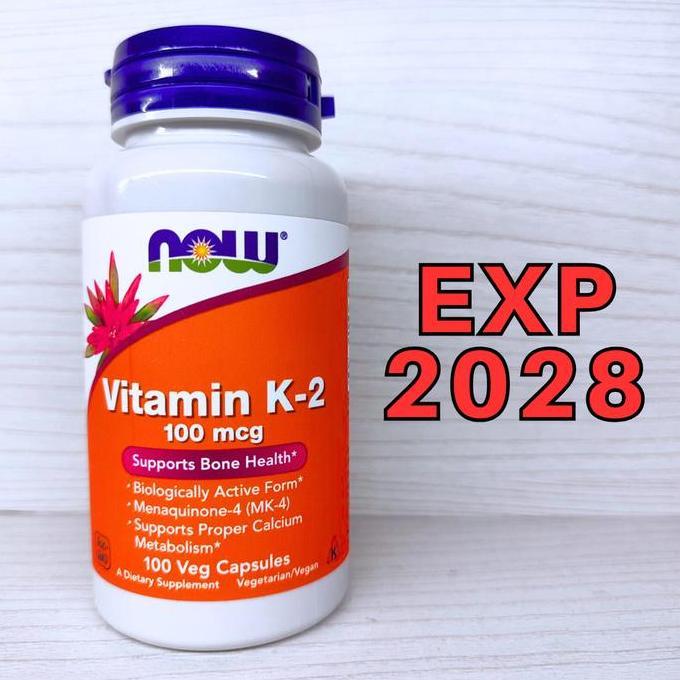 Bitamin- Now Foods Food Vitamin K 2 K-2 K2 Vit K2 100 Mcg 100Mcg 100 Veg Caps