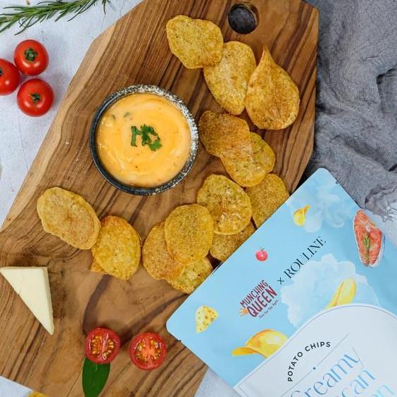 Creamy Tuscan Salmon Potato Chips Munching Queen 90Gr
