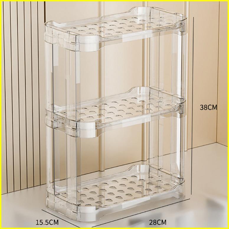 AURELYNSTORE RAK ACRYLIC KOSMETIK RAK MAKEUP RAK ORGANIZER KOSMETIK / RAK KOSMETIK ACRYLIC 3 TINGKAT