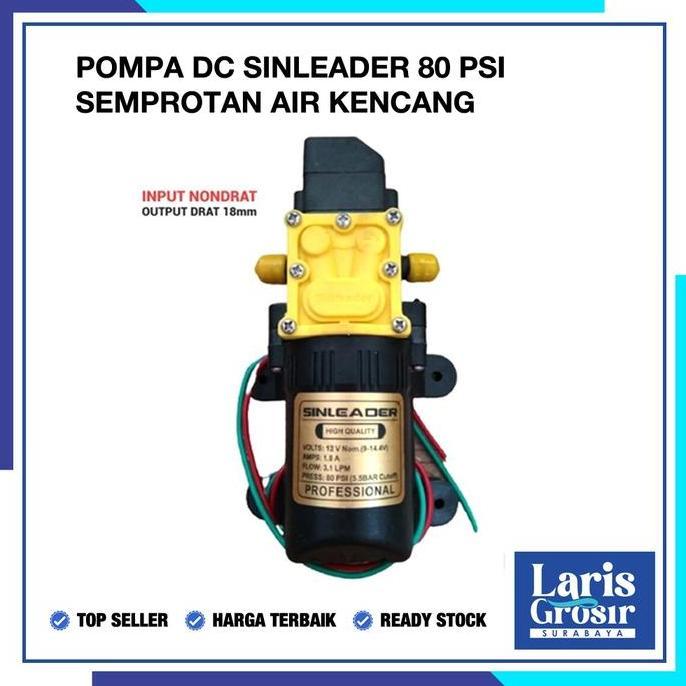 Sinleader Pompa DC 12v 80psi Alat Siram Misting Steam Sprayer Not Hiu - Bevel to Drat