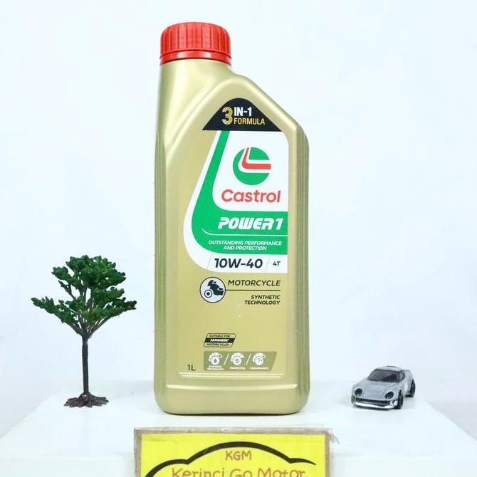 New- Oli Castrol Power 1 1Ow-40 4T 1L - Oli Motor Castrol Power 1 4T 10W40