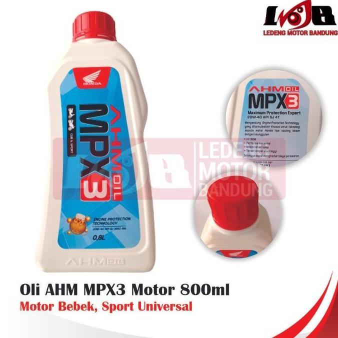 New- Mpx3 Oli Motor Bebek Mpx 3 4T Ahm Honda Original 800Ml