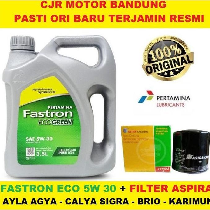 New- Paket Oli & Filter Fastron Techno Eco 5W 30 Ori Oli Standar Mobil Lcgc