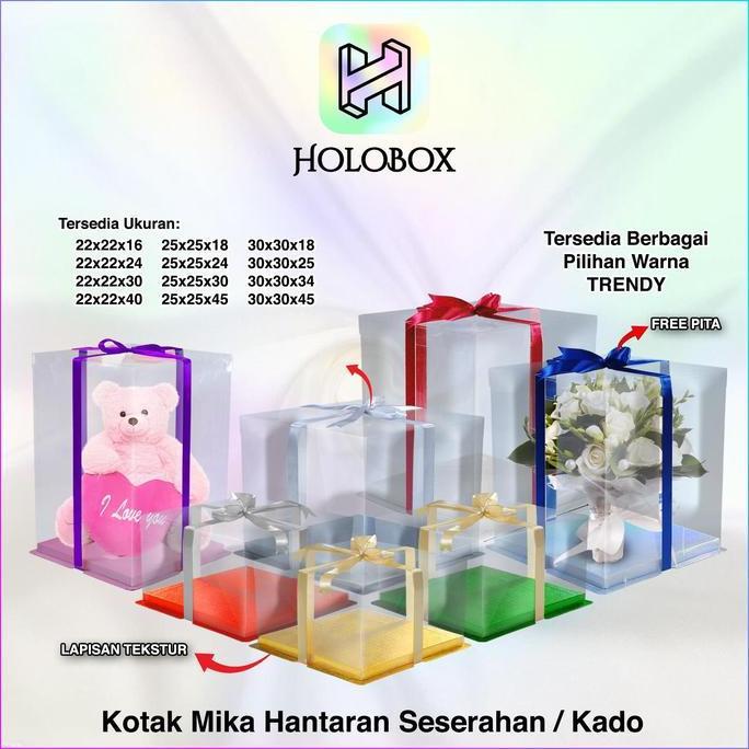 Cake Box Kotak Kue Mika Transparan Dus Hantaran - Tutup Mika 30x30
