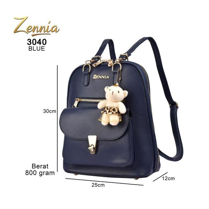 Kasora- Zennia Yura Tas Ransel Wanita Kulit Korea | Backpack Kerja Kantor Kuliah Sekolah Cewek Impor