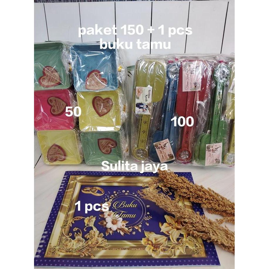 Sulita Jaya - Paket Souvenir Pernikahan 150 Pcs + 1 Pcs Buku Tamu Murah ( 50 Pcs Souvenir Mangkok Ko