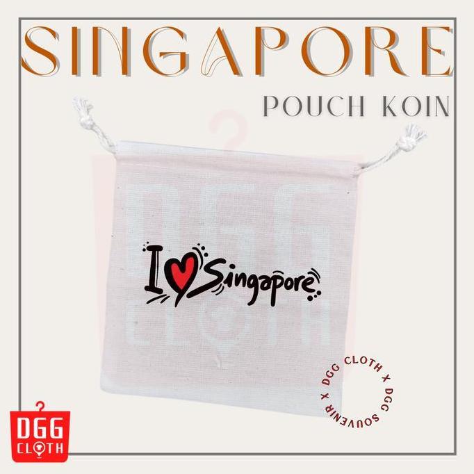 Dggcloth Pouch Koin Souvenir Singapore Dompet Koin Oleh Oleh Singapore 1 Murah Meriah