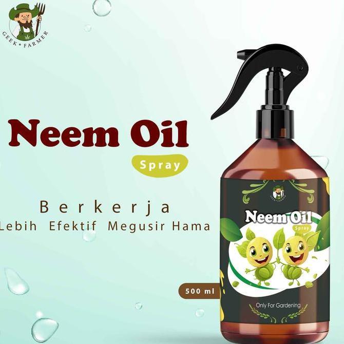 Insektisida Organik Cair Spray Neem Oil 500Ml Geek Farmer Terbaru 