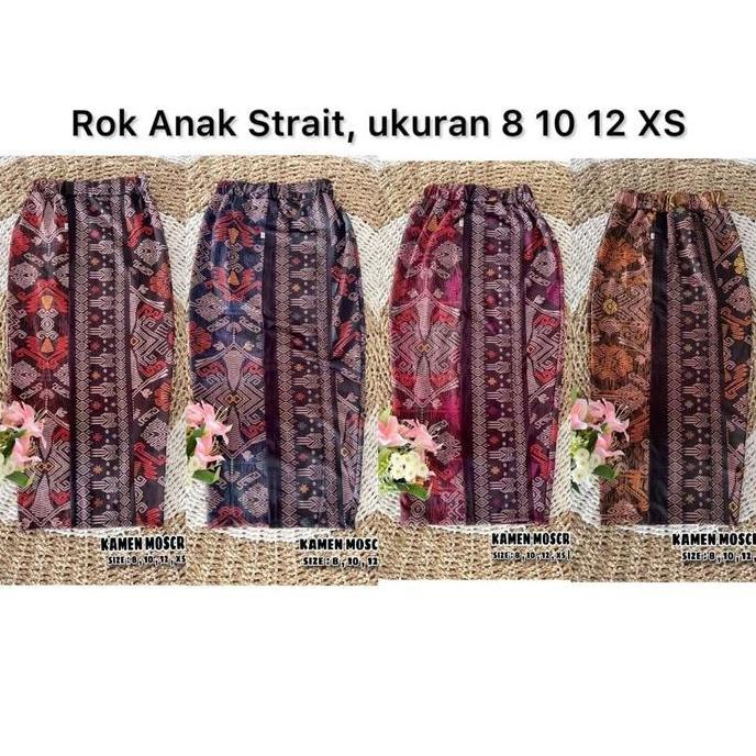 Rok Anak Perempuan Rok Batik Anak Panjang Bawahan Kebaya Anak Kamen Anak2 Muscrep Strait Kamen Moscr