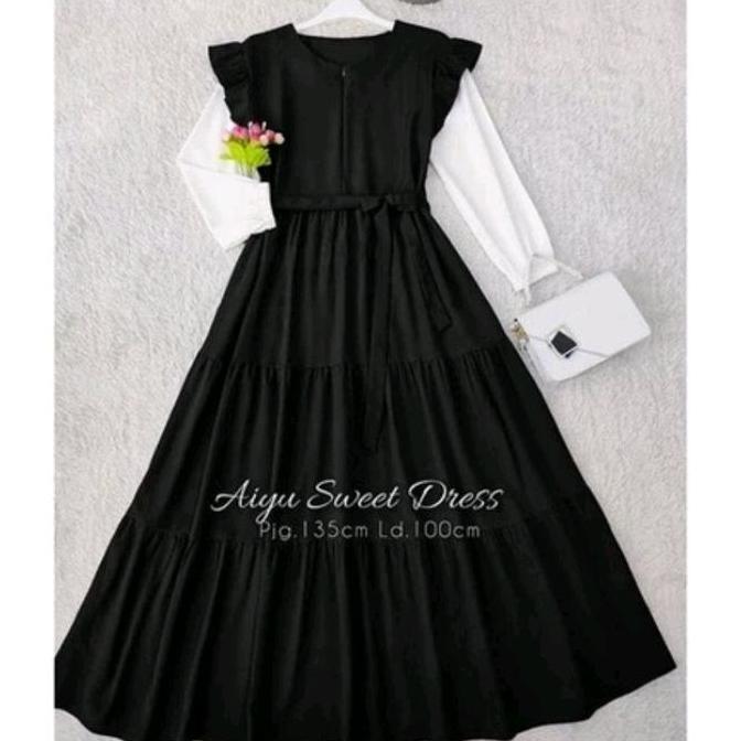 Gamis Anak Perempuan usia 7 - 16 Tahun Bahan Katun Baju Lebaran 2026 Pakaian Muslim Anak Remaja Tang