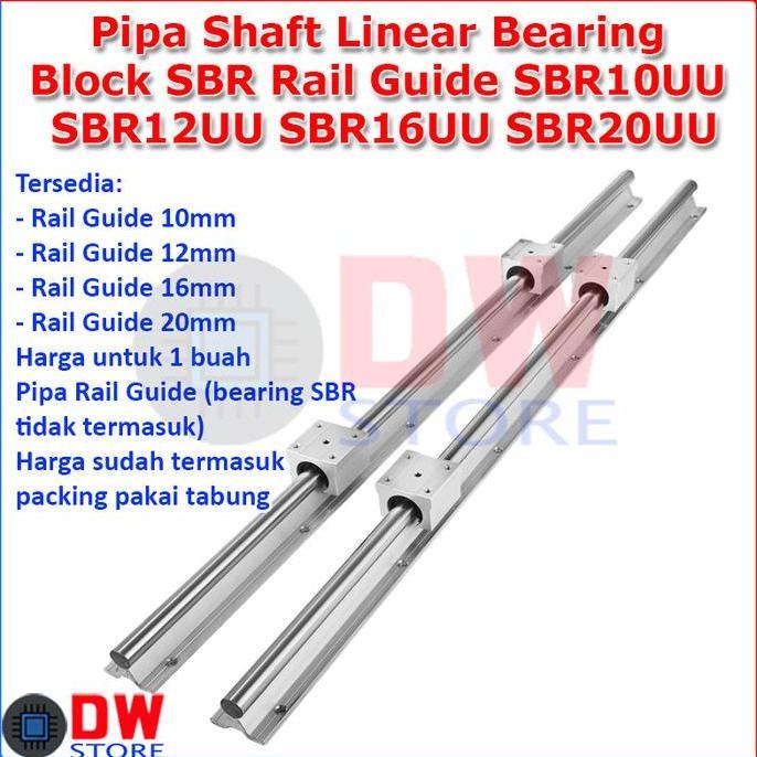 Pipa Shaft Rail Guide SBR Linear Bearing Block SBR10 SBR12 SBR16 SBR20