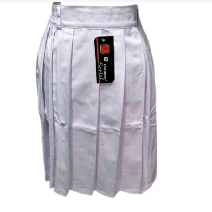 PREMIUM Seragam sekolah Rok pendek Rempel Merah/putih/coklat pinggang karet size 4-16/Rok seragam se