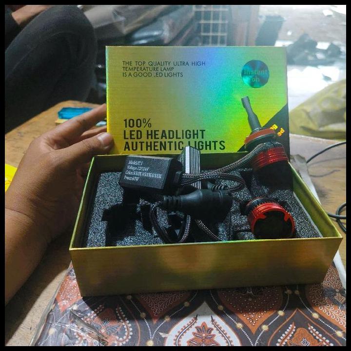 DISKON LAMPU LED MOBIL UNIVERSAL LED H11 3 WARNA ISI 2 PCS 