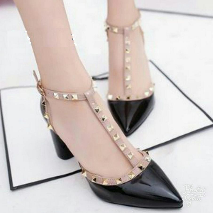 Sepatu Wanita Hak Tinggi Glossy Korea