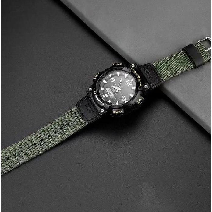 Strap Tali Jam/Jam Kanvas Casio/Strap Nylon Kanvas Pengganti/Hitam