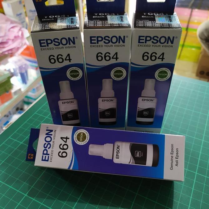 tinta epson 664 black kemasan baru di jamin original. murah
