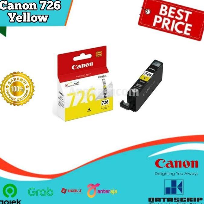Tinta Canon CLI-726 Black/Cyan/Magenta/Yellow Original Ink Cartridge murah