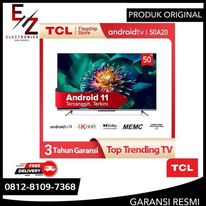 Sale Tcl Led 50A20 Uhd 4K Smart Android Tv 50 Inch Digital Tv|Dolby Vision