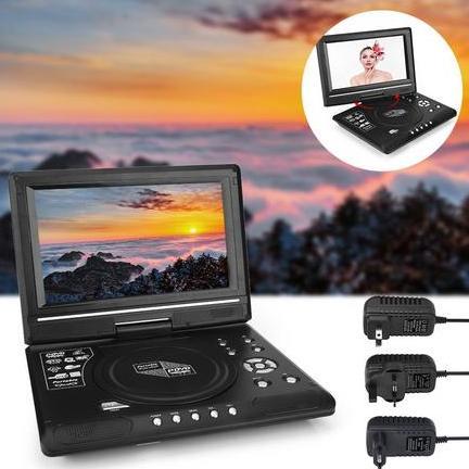 Promo Tv Player Portabel Hd 9.8 '' Layar Lcd Dvd Game Tv Eu Plug