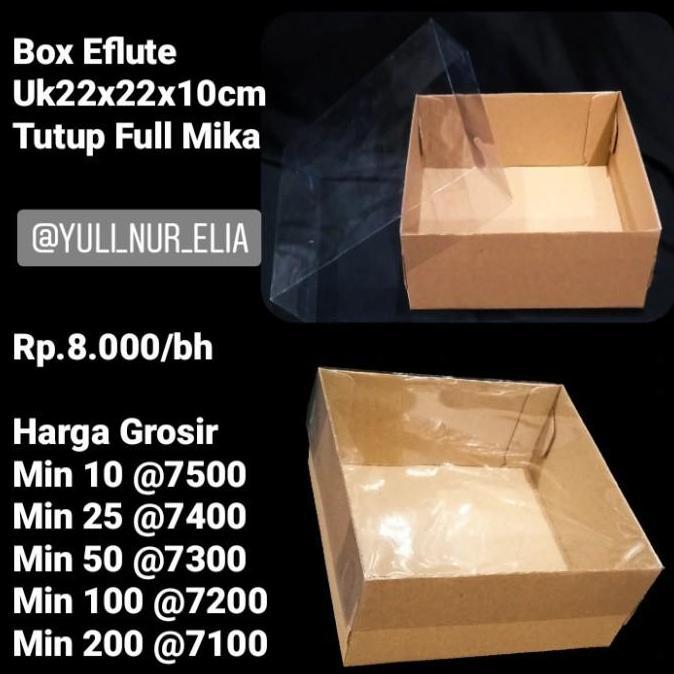 Box Eflute 22x22x10cm Tutup Full Mika