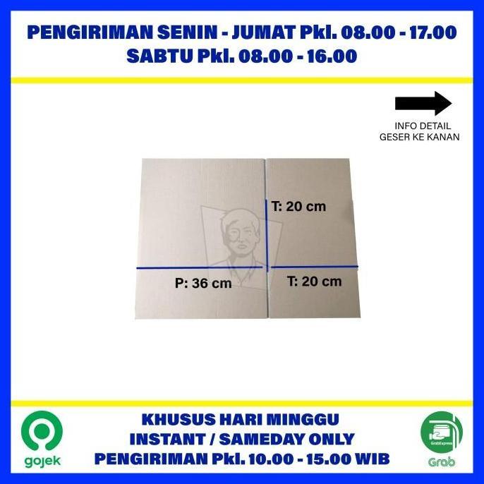 Kardus Polos Box Karton Murah 36X25X20