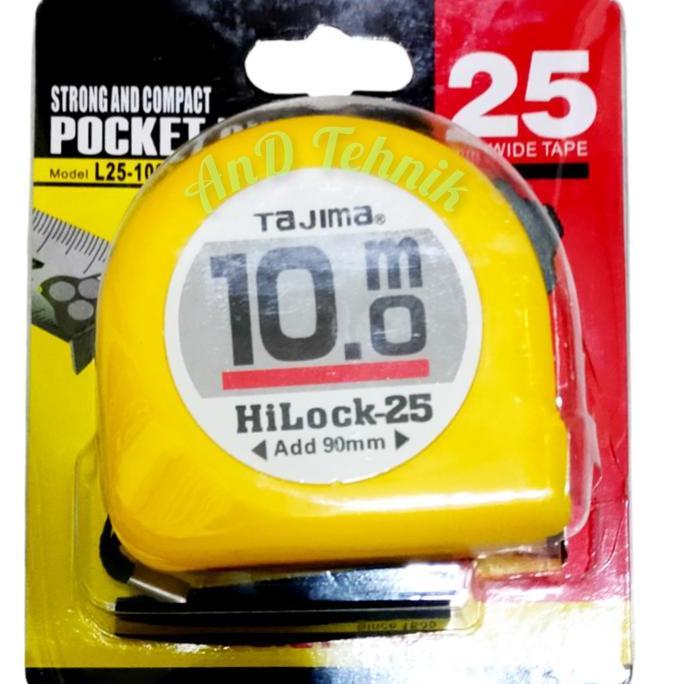 Murah Tajima Meteran 10 Meter / Measuring Tape 10 M 33Ft Hi-Lock 25
