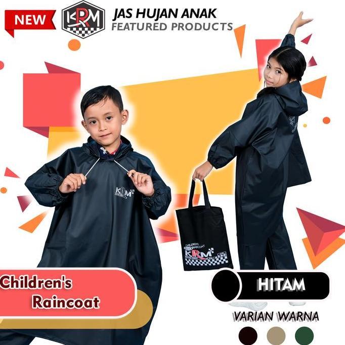 Jas Hujan Mantel Hujan Anak Usia 7-12Tahun Model Ponco Celana By KRM