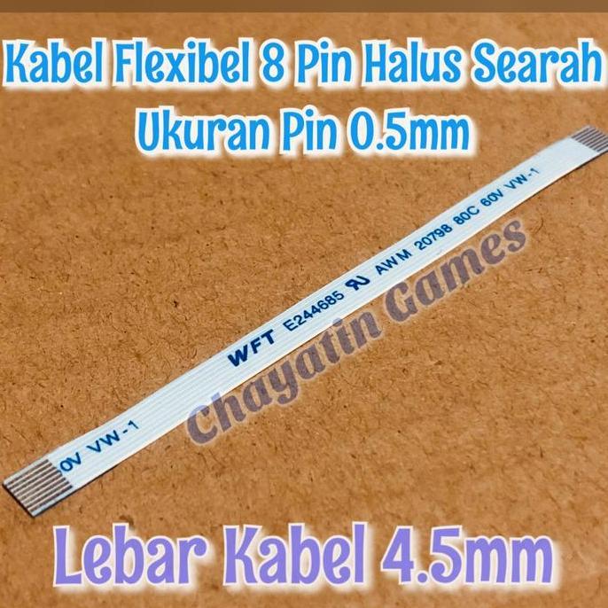 Kabel Flexibel 8 Pin Searah Halus Panjang Varian Ukuran Pin 0.5mm