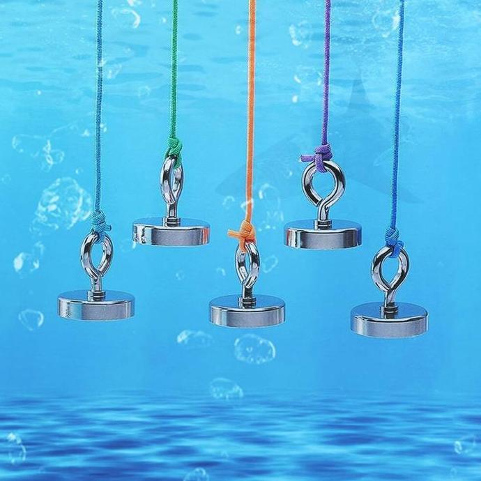 Promo Magnet Hook Strong Neodymium Gantungan Round Fishing Magnetic Hook Magnet Gantungan Round Hook
