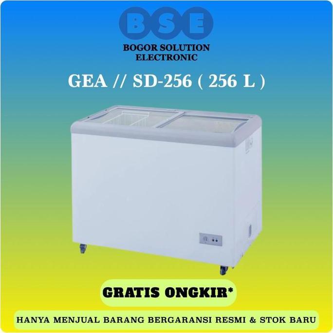 Promo Freezer Sliding Kaca Flat Gea Sd256 256 Liter Freezer Sliding Kaca Gea