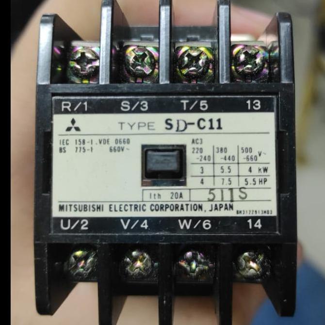 Contactor Kontaktor Dc Mitsubishi Sd-C11 220V 110V 24V Harga Khusus